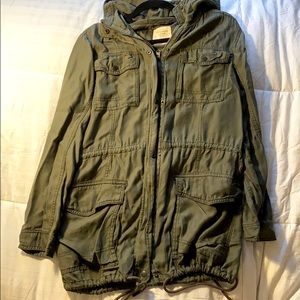 Abercrombie and Fitch hooded military jacket